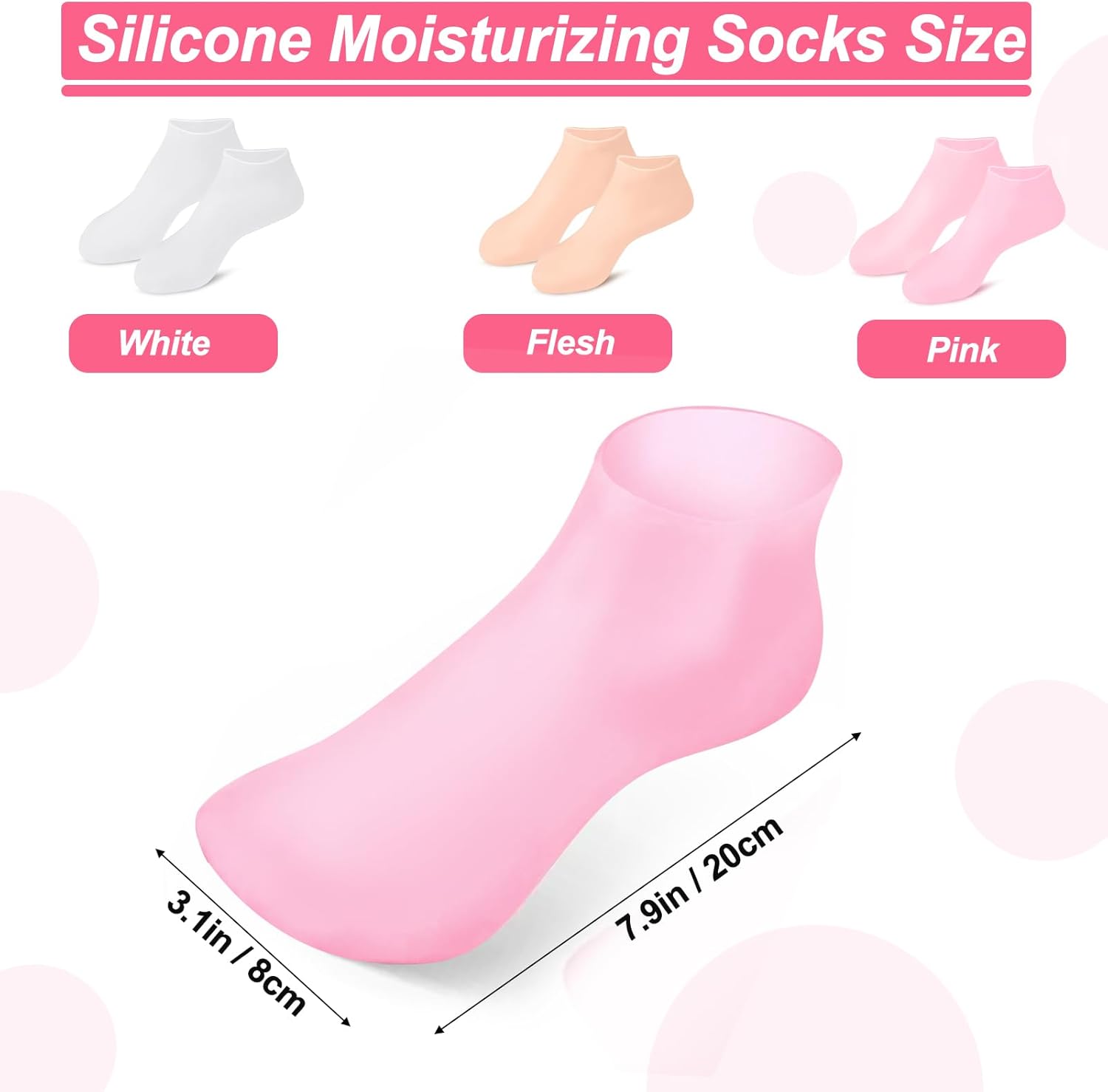 1 Pair Anti Crack Silicone Foot Protector Moisturizing Socks