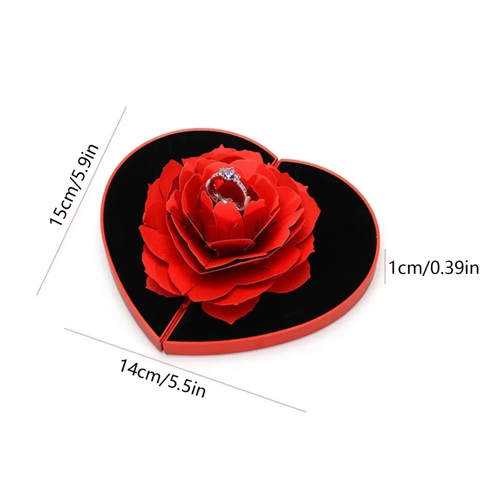 Rotating Forever Rose Ring Box-W/ Promise Ring🌹