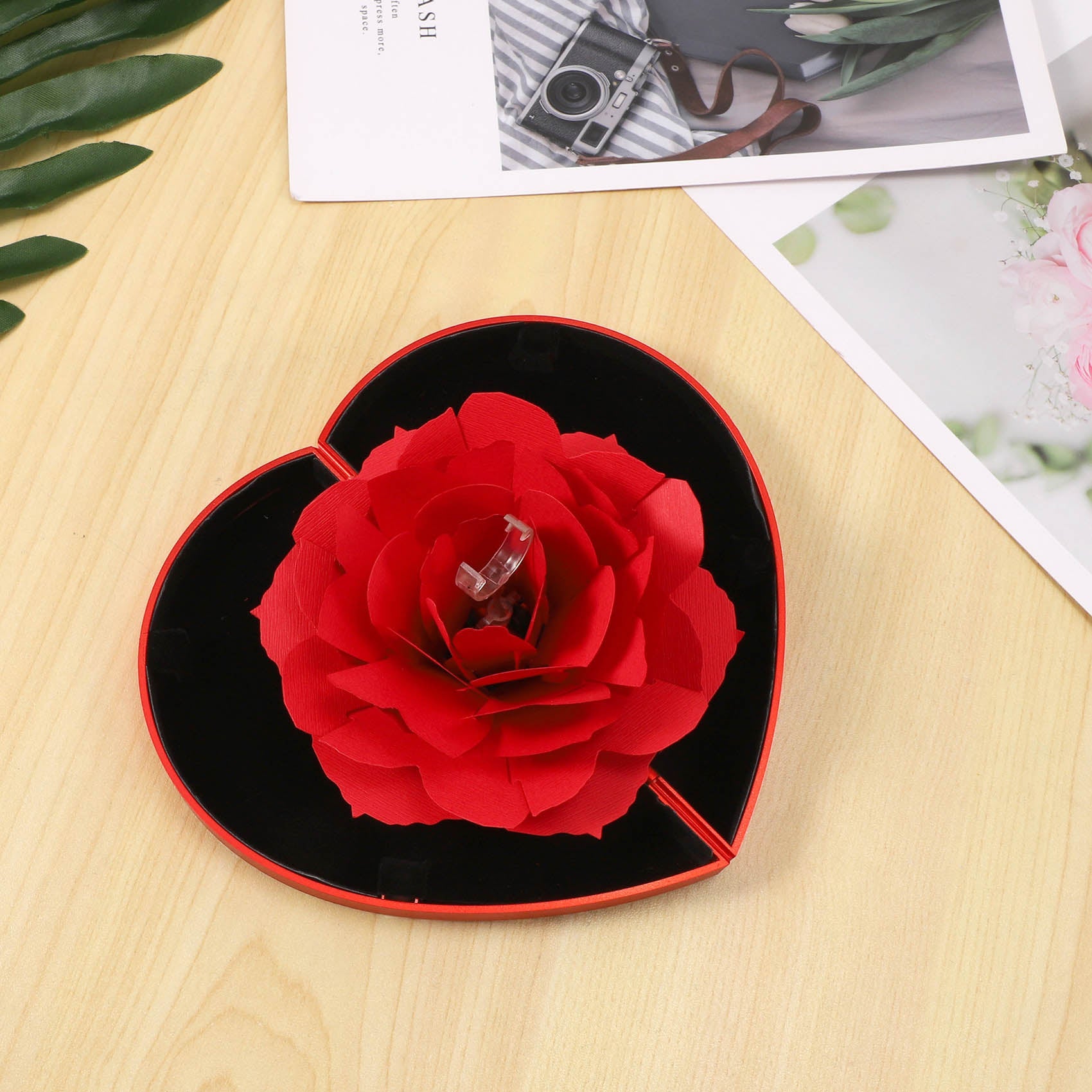 Rotating Forever Rose Ring Box-W/ Promise Ring🌹